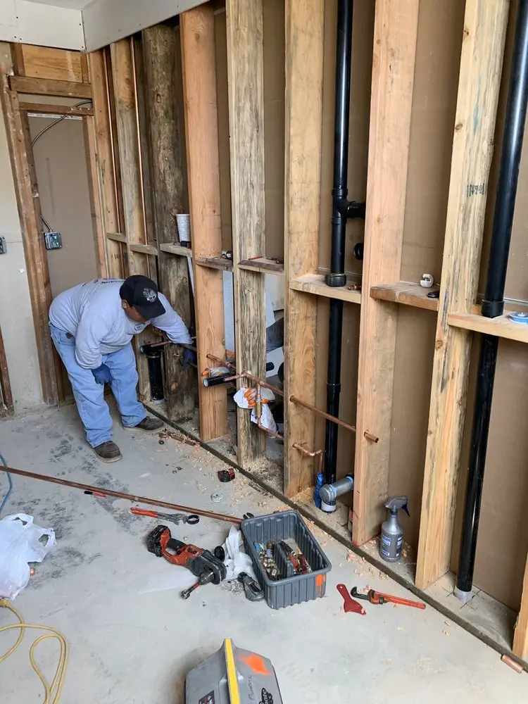 Commercial rough-in plumbing for Trenchless Sewer Repair in Irvington